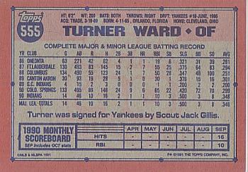1991 Topps - Desert Shield #555 Turner Ward Back