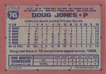 1991 Topps - Desert Shield #745 Doug Jones Back
