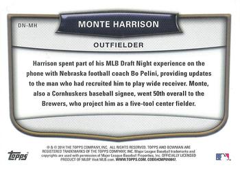 2014 Bowman Draft - Draft Night #DN-MH Monte Harrison Back