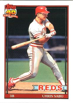 1991 Topps - Collector's Edition (Tiffany) #45 Chris Sabo Front