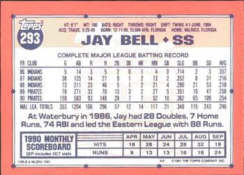 1991 Topps - Collector's Edition (Tiffany) #293 Jay Bell Back