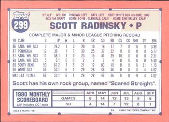 1991 Topps - Collector's Edition (Tiffany) #299 Scott Radinsky Back