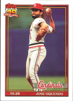 1991 Topps - Collector's Edition (Tiffany) #343 Jose Oquendo Front