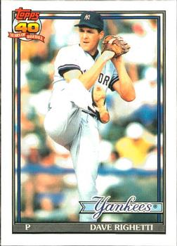 1991 Topps - Collector's Edition (Tiffany) #410 Dave Righetti Front