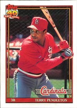 1991 Topps - Collector's Edition (Tiffany) #485 Terry Pendleton Front
