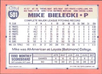 1991 Topps - Collector's Edition (Tiffany) #501 Mike Bielecki Back