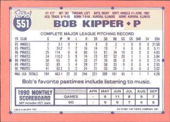 1991 Topps - Collector's Edition (Tiffany) #551 Bob Kipper Back