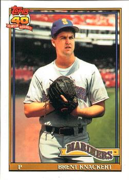 1991 Topps - Collector's Edition (Tiffany) #563 Brent Knackert Front