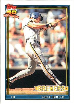 1991 Topps - Collector's Edition (Tiffany) #663 Greg Brock Front