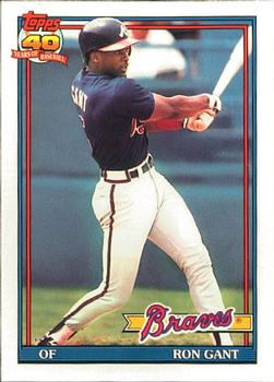 1991 Topps - Collector's Edition (Tiffany) #725 Ron Gant Front