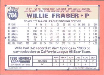 1991 Topps - Collector's Edition (Tiffany) #784 Willie Fraser Back