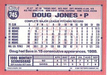 1991 Topps - Collector's Edition (Tiffany) #745 Doug Jones Back