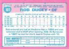 1991 Topps Micro #101 Rob Ducey Back