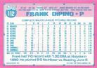 1991 Topps Micro #112 Frank DiPino Back