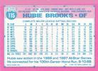 1991 Topps Micro #115 Hubie Brooks Back