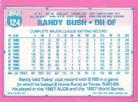1991 Topps Micro #124 Randy Bush Back
