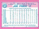 1991 Topps Micro #127 Joe Price Back