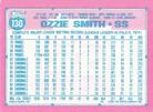 1991 Topps Micro #130 Ozzie Smith Back