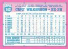 1991 Topps Micro #142 Curt Wilkerson Back