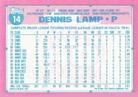 1991 Topps Micro #14 Dennis Lamp Back