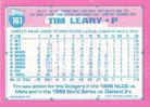 1991 Topps Micro #161 Tim Leary Back