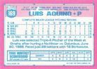 1991 Topps Micro #169 Luis Aquino Back