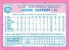 1991 Topps Micro #176 John Orton Back