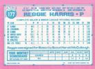 1991 Topps Micro #177 Reggie Harris Back