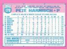 1991 Topps Micro #179 Pete Harnisch Back
