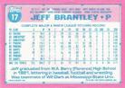 1991 Topps Micro #17 Jeff Brantley Back