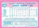 1991 Topps Micro #182 Junior Noboa Back