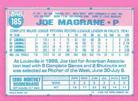 1991 Topps Micro #185 Joe Magrane Back