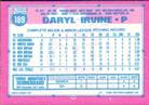 1991 Topps Micro #189 Daryl Irvine Back
