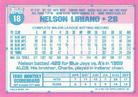 1991 Topps Micro #18 Nelson Liriano Back
