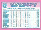 1991 Topps Micro #199 Mike Hartley Back