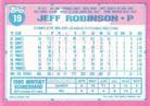 1991 Topps Micro #19 Jeff Robinson Back