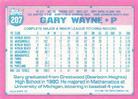 1991 Topps Micro #207 Gary Wayne Back