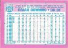 1991 Topps Micro #255 Brian Downing Back