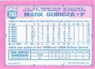 1991 Topps Micro #265 Mark Gubicza Back