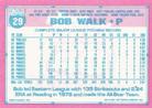 1991 Topps Micro #29 Bob Walk Back