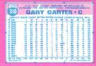 1991 Topps Micro #310 Gary Carter Back