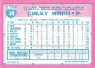 1991 Topps Micro #31 Colby Ward Back