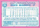 1991 Topps Micro #35 Greg Maddux Back