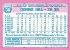1991 Topps Micro #36 Donnie Hill Back