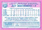 1991 Topps Micro #371 Jeff Montgomery Back