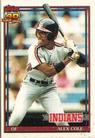 1991 Topps Micro #421 Alex Cole Front