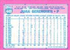 1991 Topps Micro #449 Juan Berenguer Back