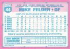 1991 Topps Micro #44 Mike Felder Back