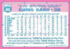 1991 Topps Micro #45 Chris Sabo Back