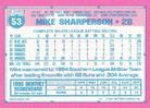 1991 Topps Micro #53 Mike Sharperson Back